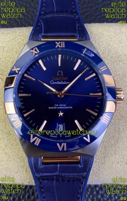 Omega Co-Axial Constellation 41MM 904L Steel - Blue Dial 1:1 Mirror Replica Watch