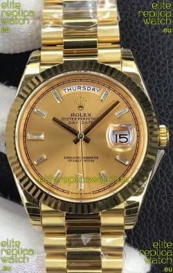 Rolex Day Date Presidential 904L Steel Yellow Gold 40MM - Gold Dial 1:1 Mirror Quality Watch
