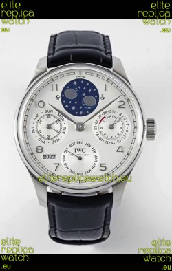 IWC Portuguese Perpetual Calendar Stainless Steel Swiss Replica Watch REF. IW503406