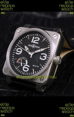 Bell and Ross BR013 97 Power Reserve Swiss Replica Watch in Black Dial