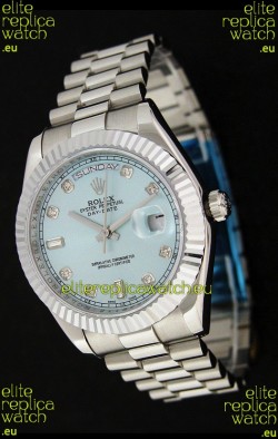 Rolex Oyster Perpetual Day Date Swiss Replica Watch in Light Green Dial