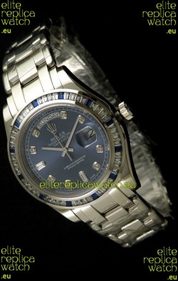 Rolex Oyster Perpetual Day Date Swiss Automatic Watch in Midnite Blue Dial